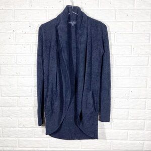 BAREFOOT DREAMS Bamboo CozyChic Lite Circle Cardigan Navy Blue/HE Carbon…